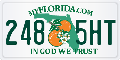 FL license plate 2485HT