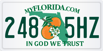 FL license plate 2485HZ