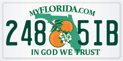 FL license plate 2485IB