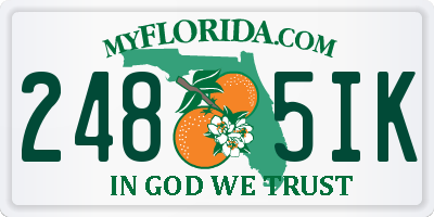 FL license plate 2485IK