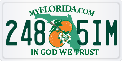 FL license plate 2485IM
