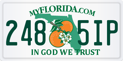 FL license plate 2485IP