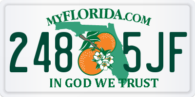 FL license plate 2485JF