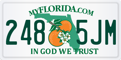FL license plate 2485JM