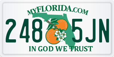 FL license plate 2485JN