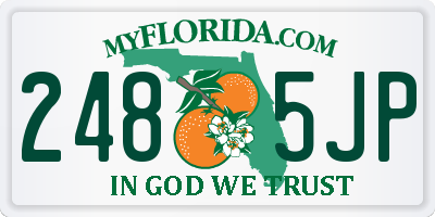FL license plate 2485JP