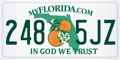 FL license plate 2485JZ
