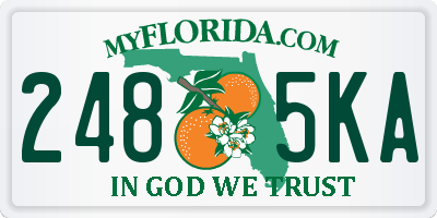 FL license plate 2485KA