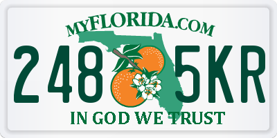 FL license plate 2485KR