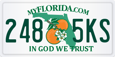 FL license plate 2485KS