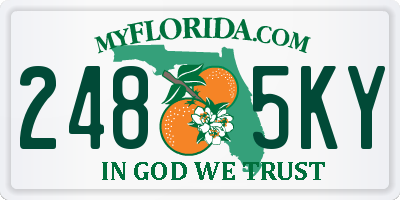 FL license plate 2485KY