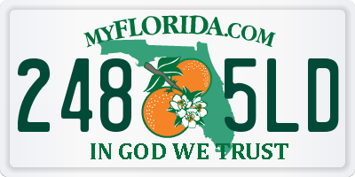 FL license plate 2485LD