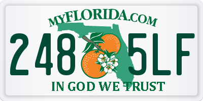 FL license plate 2485LF