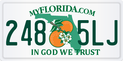 FL license plate 2485LJ
