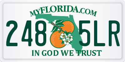 FL license plate 2485LR