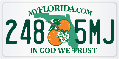 FL license plate 2485MJ