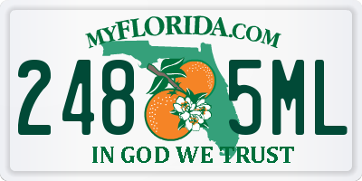 FL license plate 2485ML
