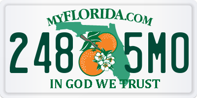 FL license plate 2485MO