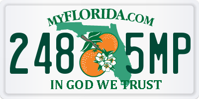 FL license plate 2485MP