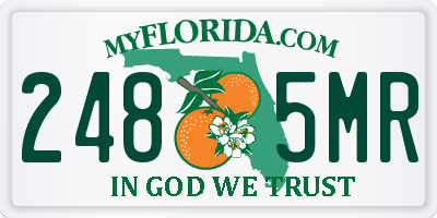 FL license plate 2485MR