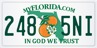 FL license plate 2485NI