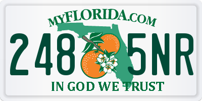 FL license plate 2485NR
