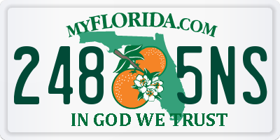FL license plate 2485NS