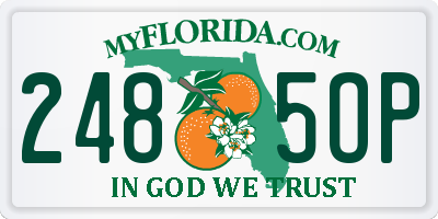FL license plate 2485OP