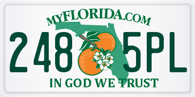FL license plate 2485PL
