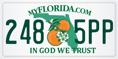 FL license plate 2485PP