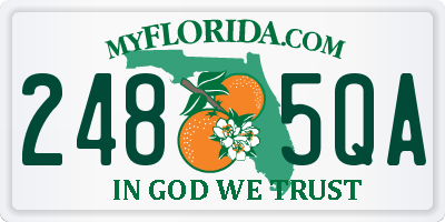 FL license plate 2485QA