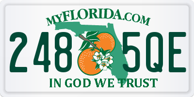 FL license plate 2485QE