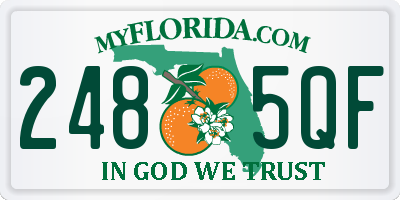 FL license plate 2485QF