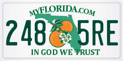 FL license plate 2485RE