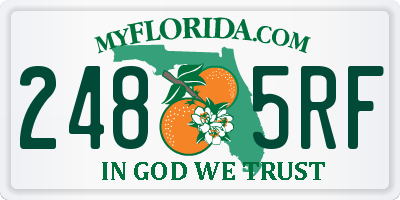 FL license plate 2485RF