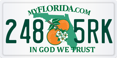 FL license plate 2485RK