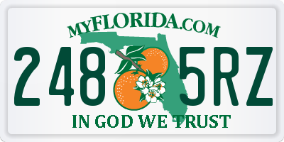 FL license plate 2485RZ