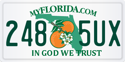FL license plate 2485UX