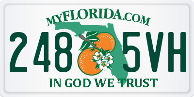 FL license plate 2485VH