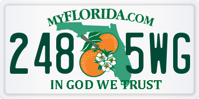 FL license plate 2485WG