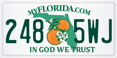 FL license plate 2485WJ