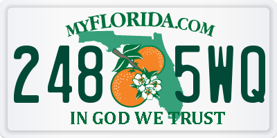 FL license plate 2485WQ