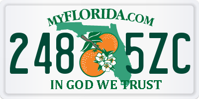 FL license plate 2485ZC