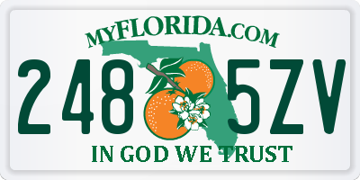 FL license plate 2485ZV