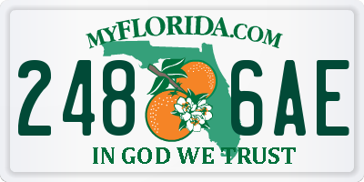 FL license plate 2486AE
