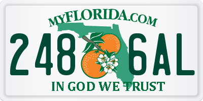 FL license plate 2486AL
