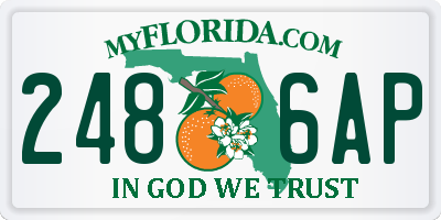 FL license plate 2486AP