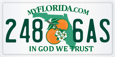 FL license plate 2486AS