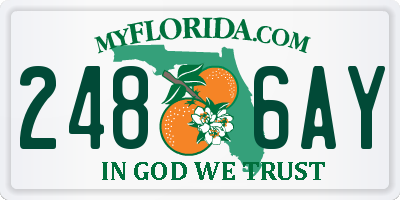 FL license plate 2486AY