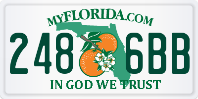FL license plate 2486BB